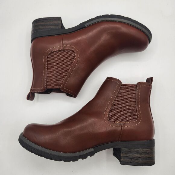 Eastland Womens 9.5M Jasmine Ankle Booties Brown Faux Leather Pull On Casual - Picture 11 of 16